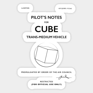 Cube (in sphere) UAP Pilot Notes Sticker